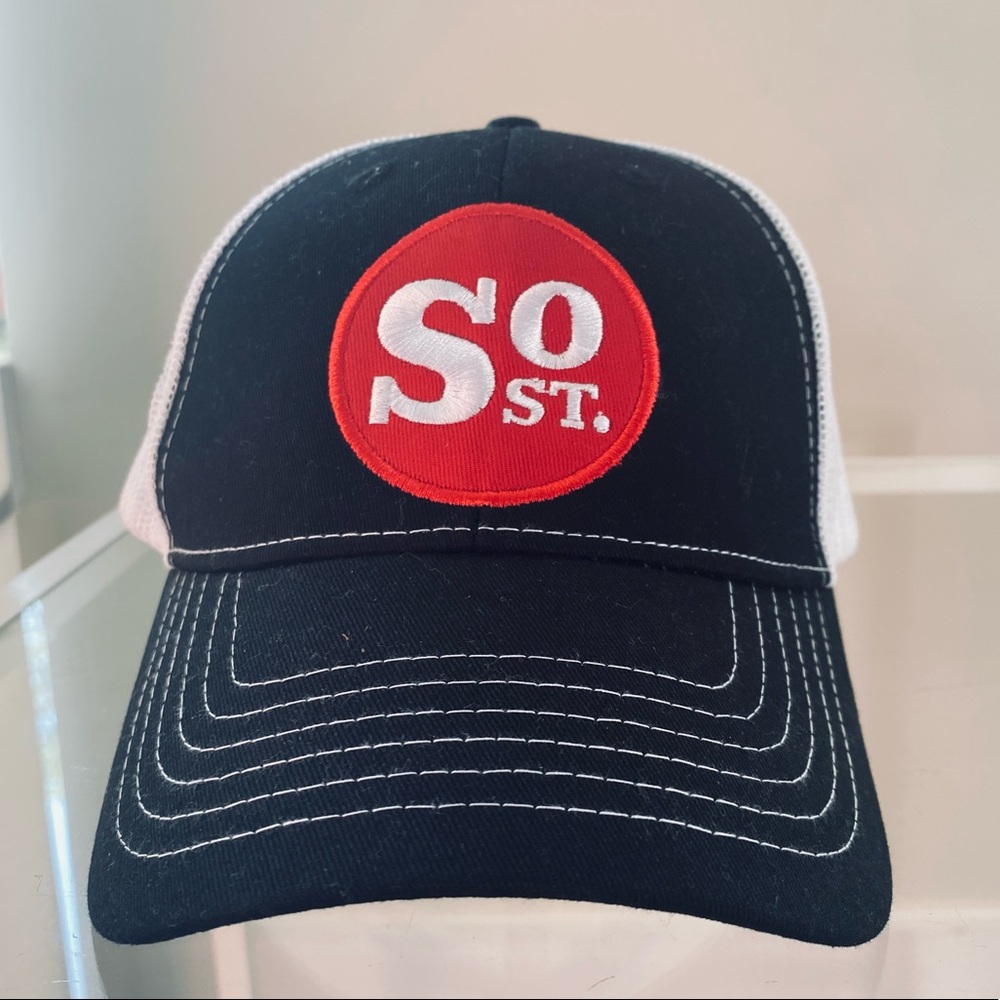 South Street Brewery Snapback. One Size. Black and White. New Without Tags.